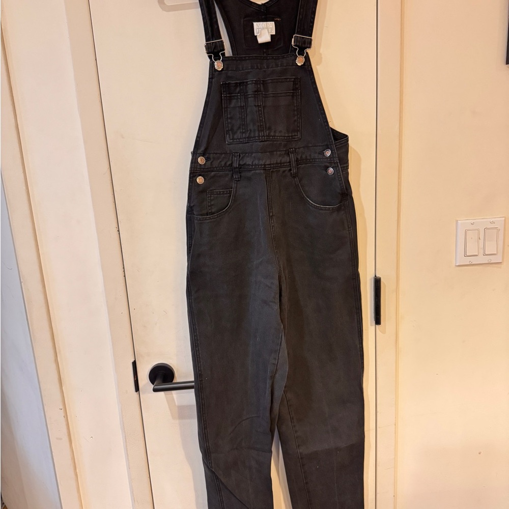 Women's Black Denim Overalls MODA INTL size S